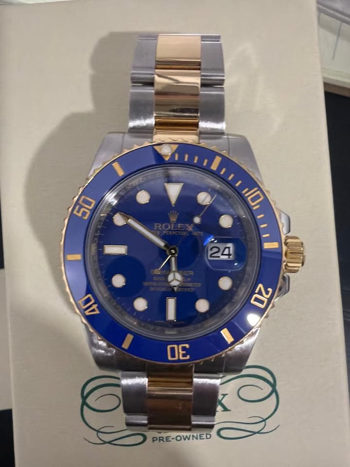Rolex | Submariner | 116613LB | Yellow gold | 40 mm | Gold/Steel | Blue | Automatic