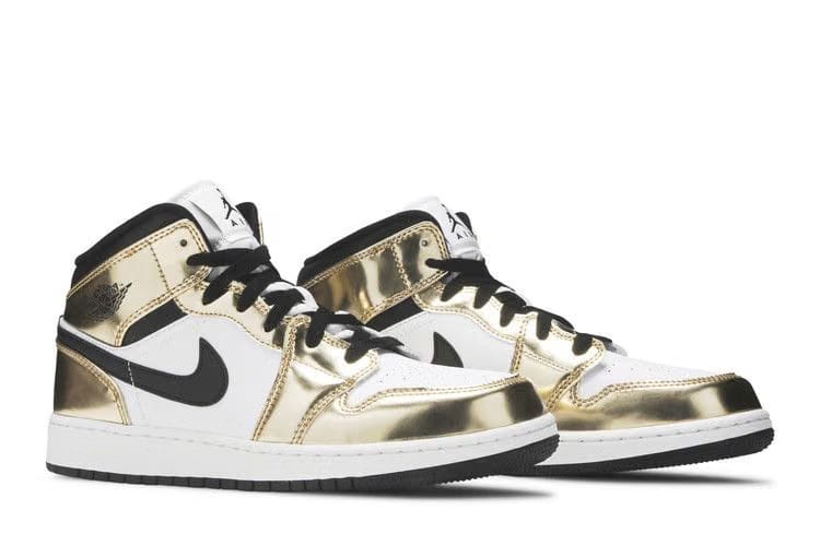 Air Jordan 1 Mid SE GS Metallic Gold