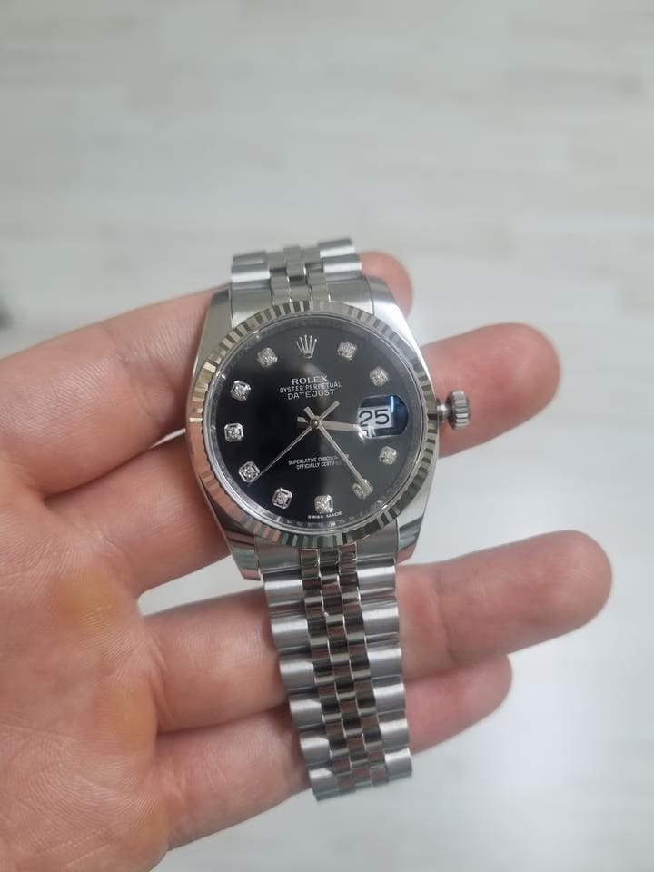 Rolex | Datejust | 116234 | White gold and steel | 36 mm | Steel | Black | Automatic