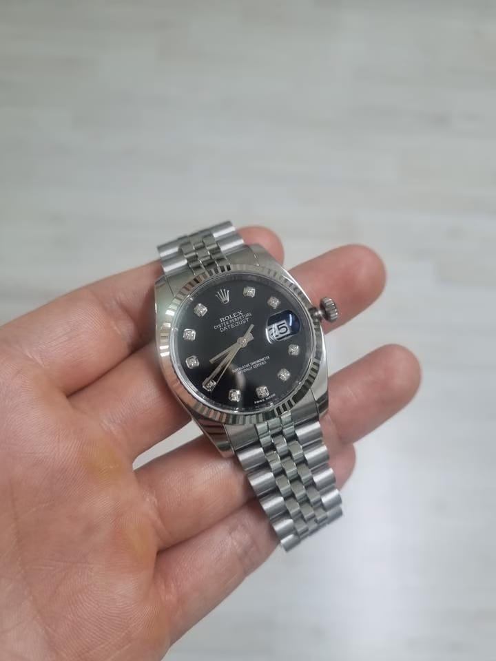 Rolex | Datejust | 116234 | White gold and steel | 36 mm | Steel | Black | Automatic