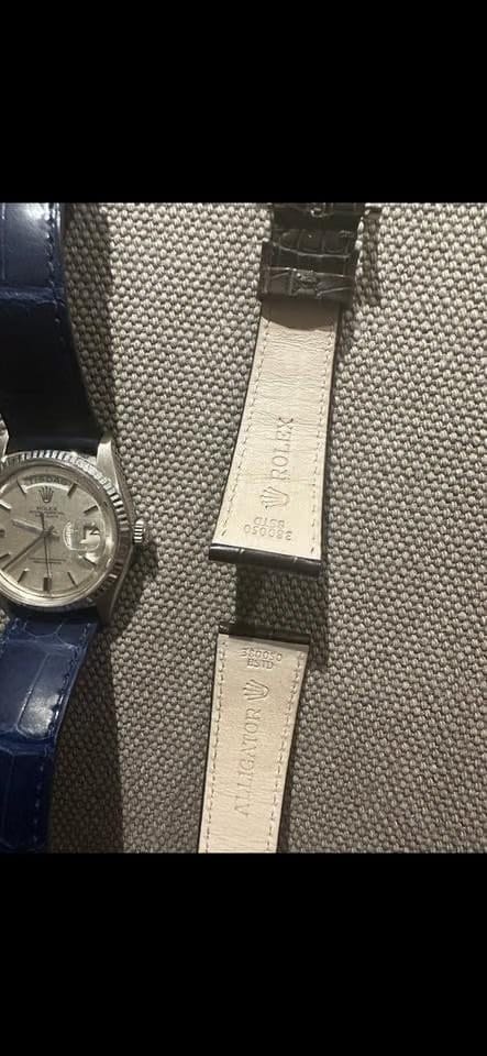 Rolex | Day-Date | 1803 | White gold | 36 mm | Alligator skin | Silver | Automatic