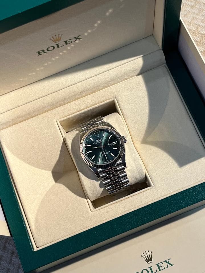 Rolex Datejust126234 Datejust 36mm Mint Green Fluted Bezel Jubilee Full Set