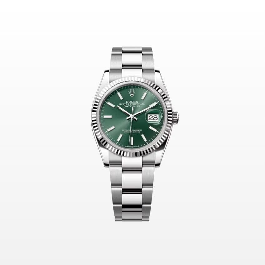 Rolex | Datejust | 126234-0052 | Steel | 36 mm | Steel | Green | Automatic