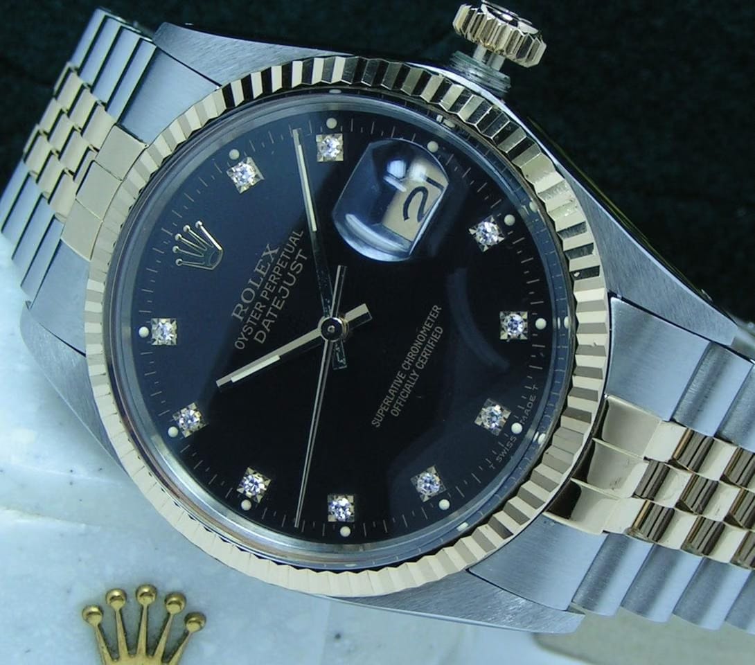 Rolex | Datejust | 16013 | Gold/Steel | 36 mm | Gold/Steel | Black | Automatic