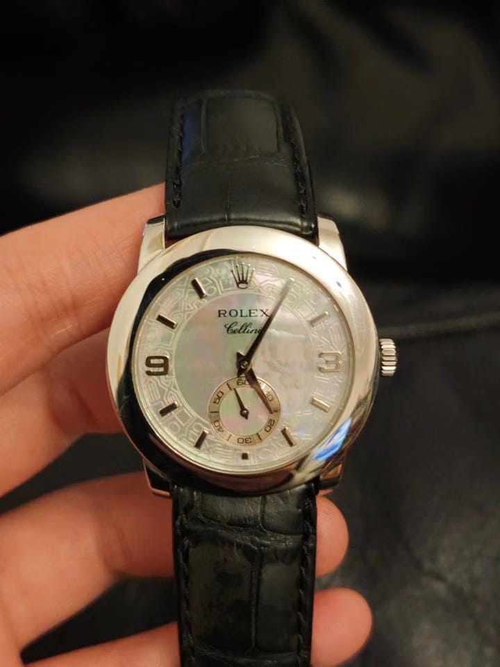 Rolex | Cellini | 5240 | Platinum | 35 mm | Platinum | Mother of pearl | Manual winding