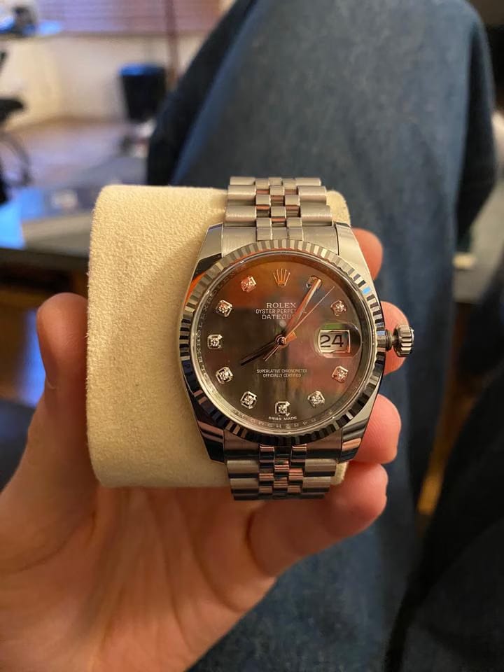 Rolex | Datejust | 116234 | White gold | 36 mm | Steel | Mother of pearl | Automatic