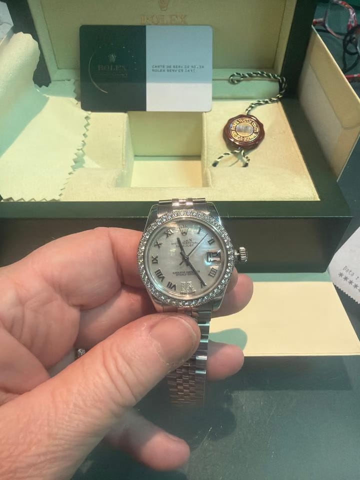 Rolex | Datejust | 178384 | White gold | 31 mm | Steel | Mother of pearl | Automatic