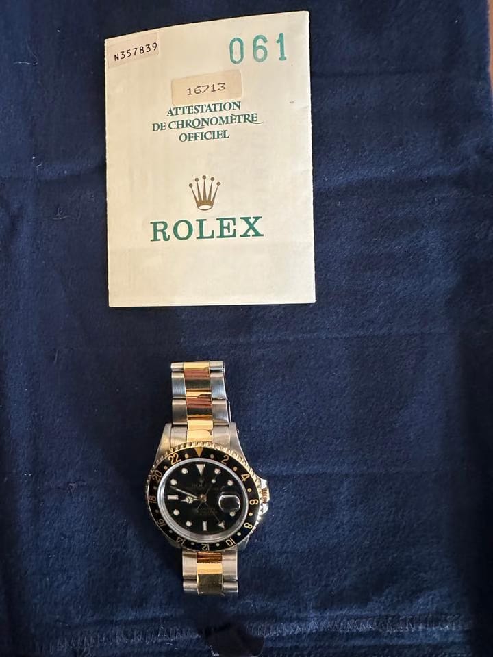 Rolex | GMT-Master II | 16713LN | Gold/Steel | 40 mm | Gold/Steel | Black | Automatic