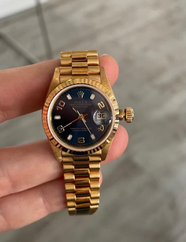 Rolex | Datejust | 79178 | Yellow gold | 26 mm | Yellow gold | Blue | Automatic