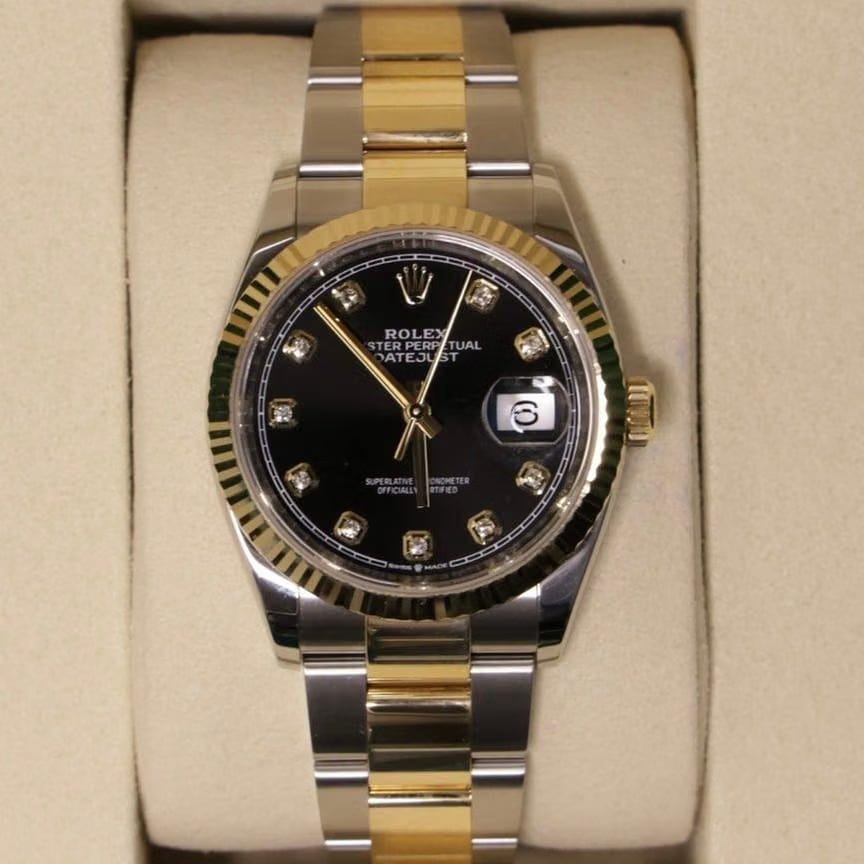 Rolex | Datejust | 126233 | Gold/Steel | 36 mm | Gold/Steel | Black | Automatic