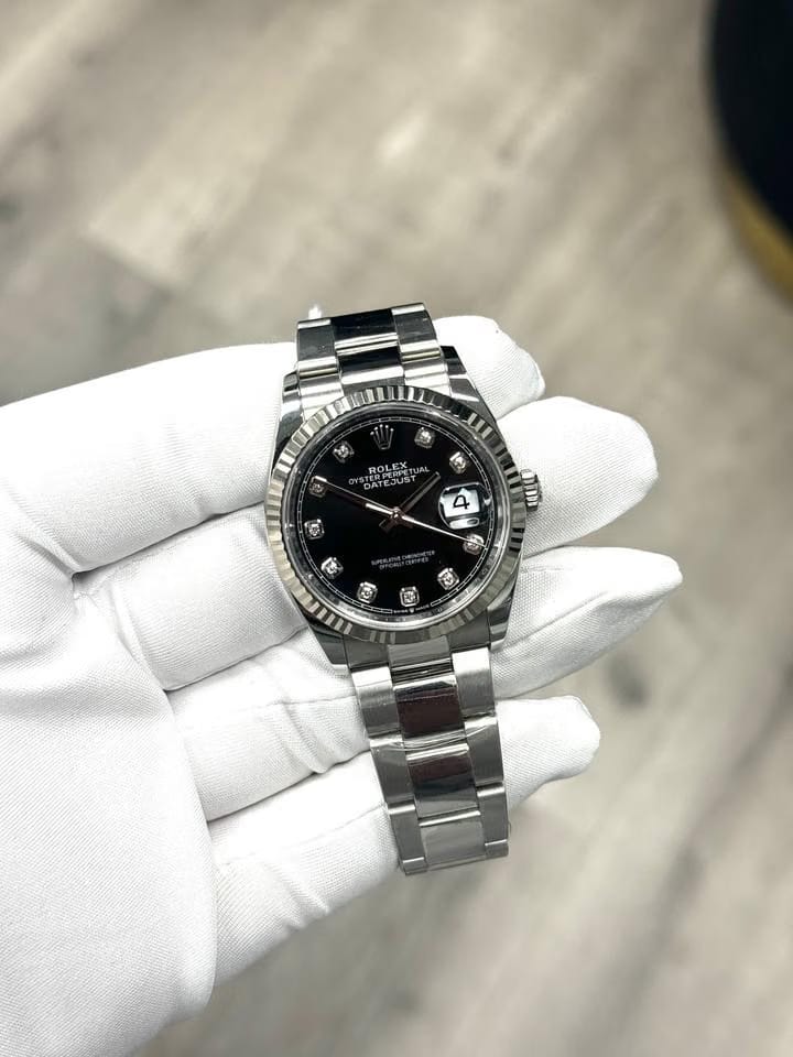 Rolex | Datejust | 126234 | White gold and steel | 36 mm | Steel | Black | Automatic