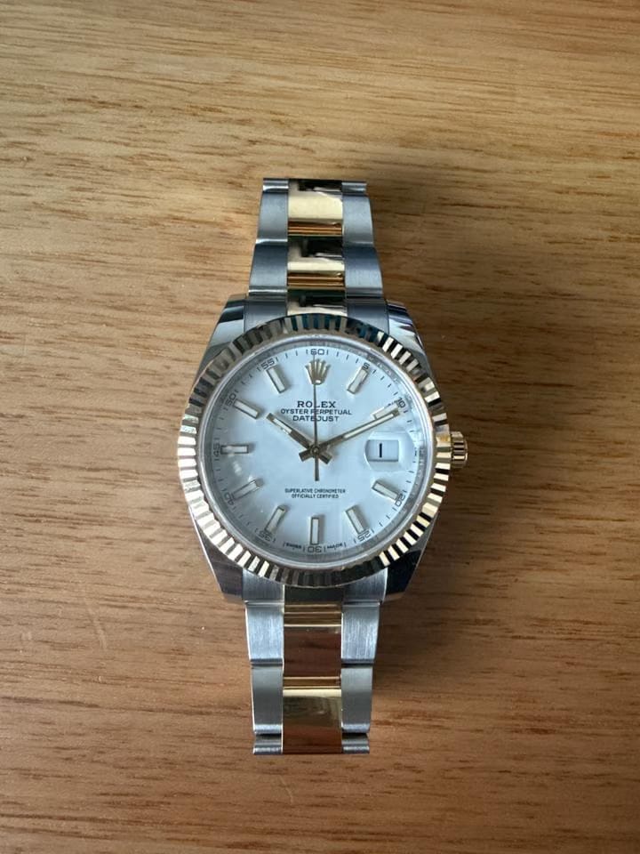 Rolex | Datejust | 126333 | Yellow gold | 41 mm | Gold/Steel | White | Automatic