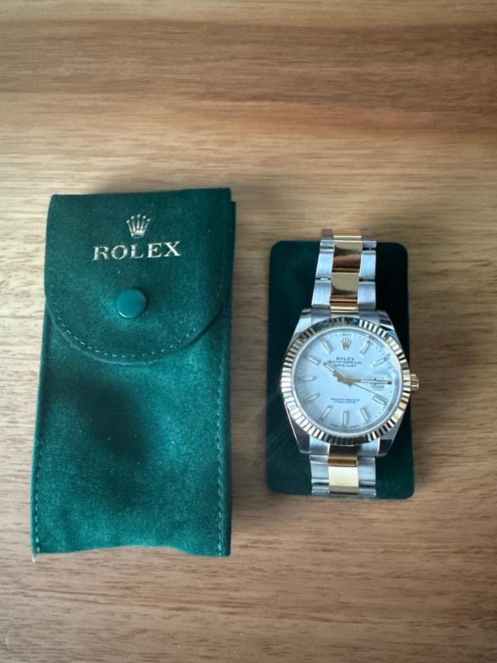 Rolex | Datejust | 126333 | Yellow gold | 41 mm | Gold/Steel | White | Automatic