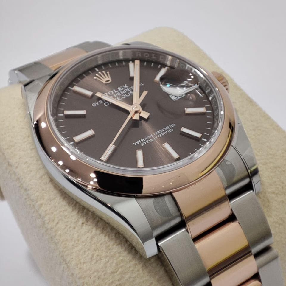 Rolex | Datejust | M126201-0044 @hksar | Steel | 36 mm | Gold/Steel | Brown | Automatic