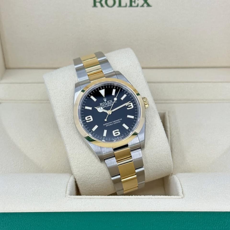 Rolex | Explorer | 124273-0001 | Gold/Steel | 36 mm | Gold/Steel | Black | Automatic