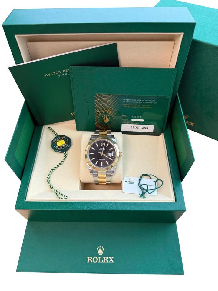 Rolex | Datejust | 126303 | Gold/Steel | 41 mm | Gold/Steel | Black | Automatic