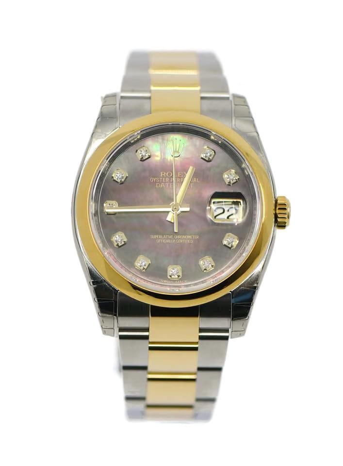 Rolex | Datejust | 116203 | Gold/Steel | 36 mm | Gold/Steel | Mother of pearl | Automatic