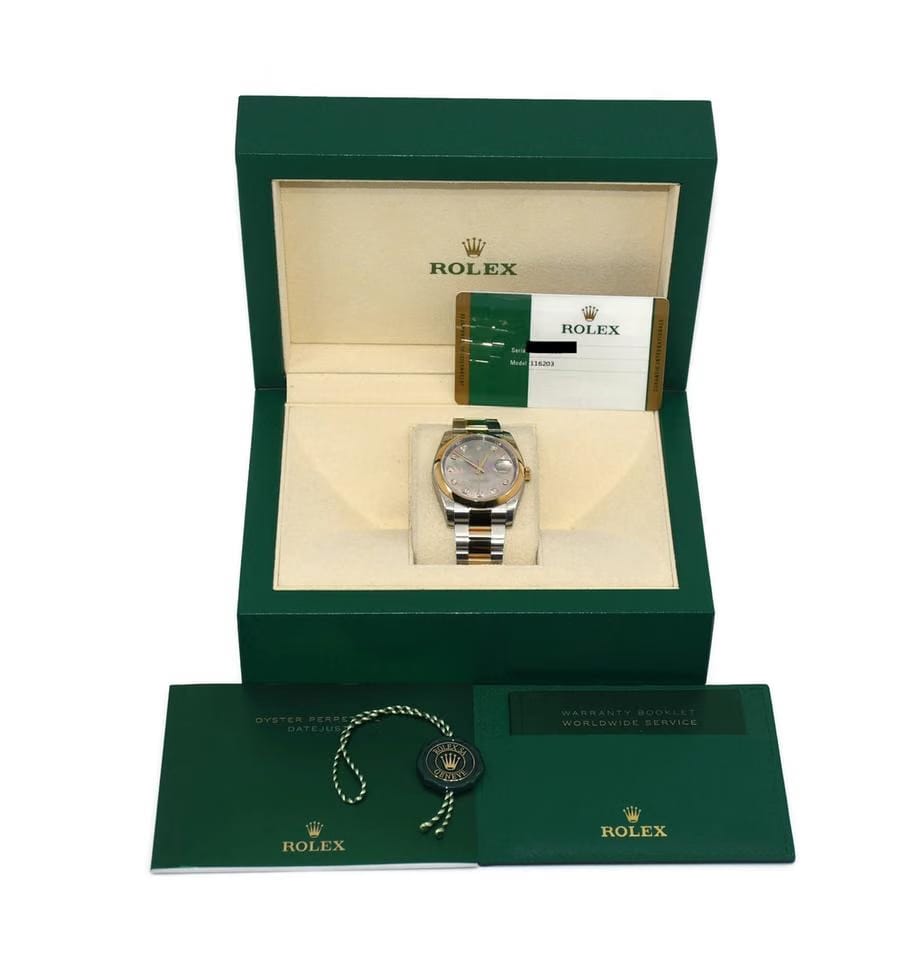 Rolex | Datejust | 116203 | Gold/Steel | 36 mm | Gold/Steel | Mother of pearl | Automatic