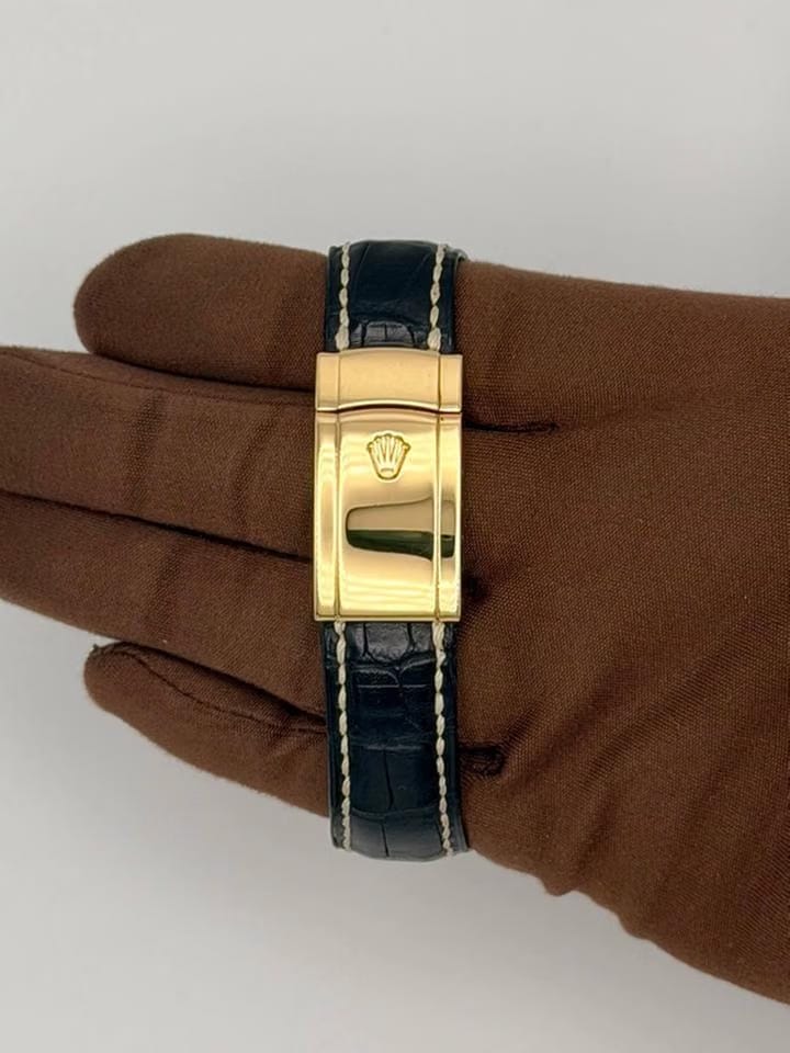 Rolex | Datejust | 116138 | Yellow gold | 36 mm | Alligator skin | White