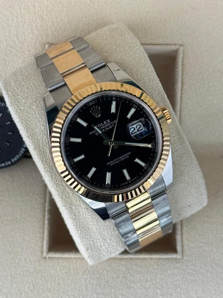 Rolex | Datejust | 126333 | Gold/Steel | 41 mm | Gold/Steel | Black | Automatic