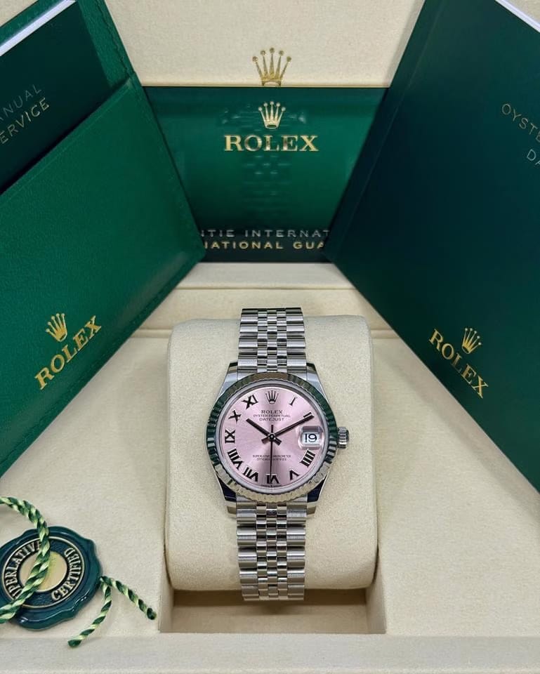 Rolex | Datejust | 278274-0020 | White gold | 31 mm | Steel | Pink | Automatic