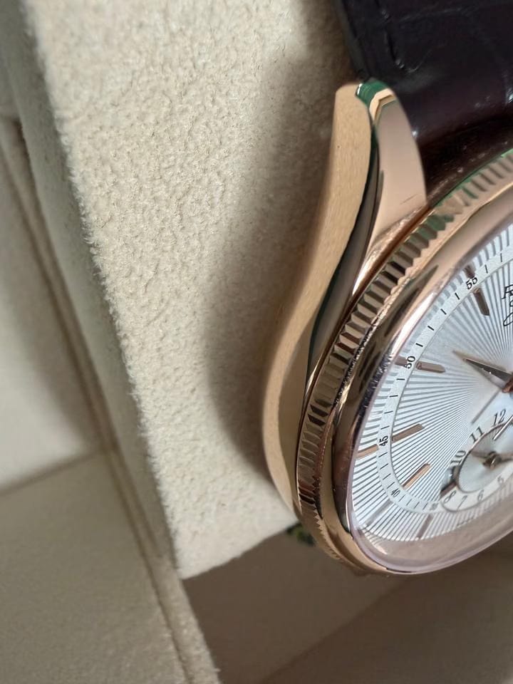 Rolex | Cellini | 50525 | Rose gold | 39 mm | Leather | Silver | Automatic