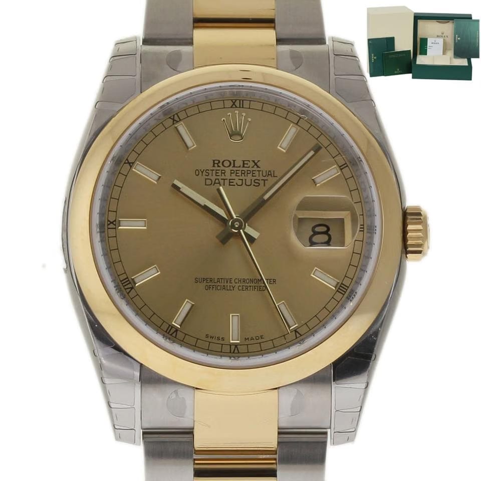 Rolex | Datejust | 116203 | Steel | 36 mm | Gold/Steel | Champagne | Automatic