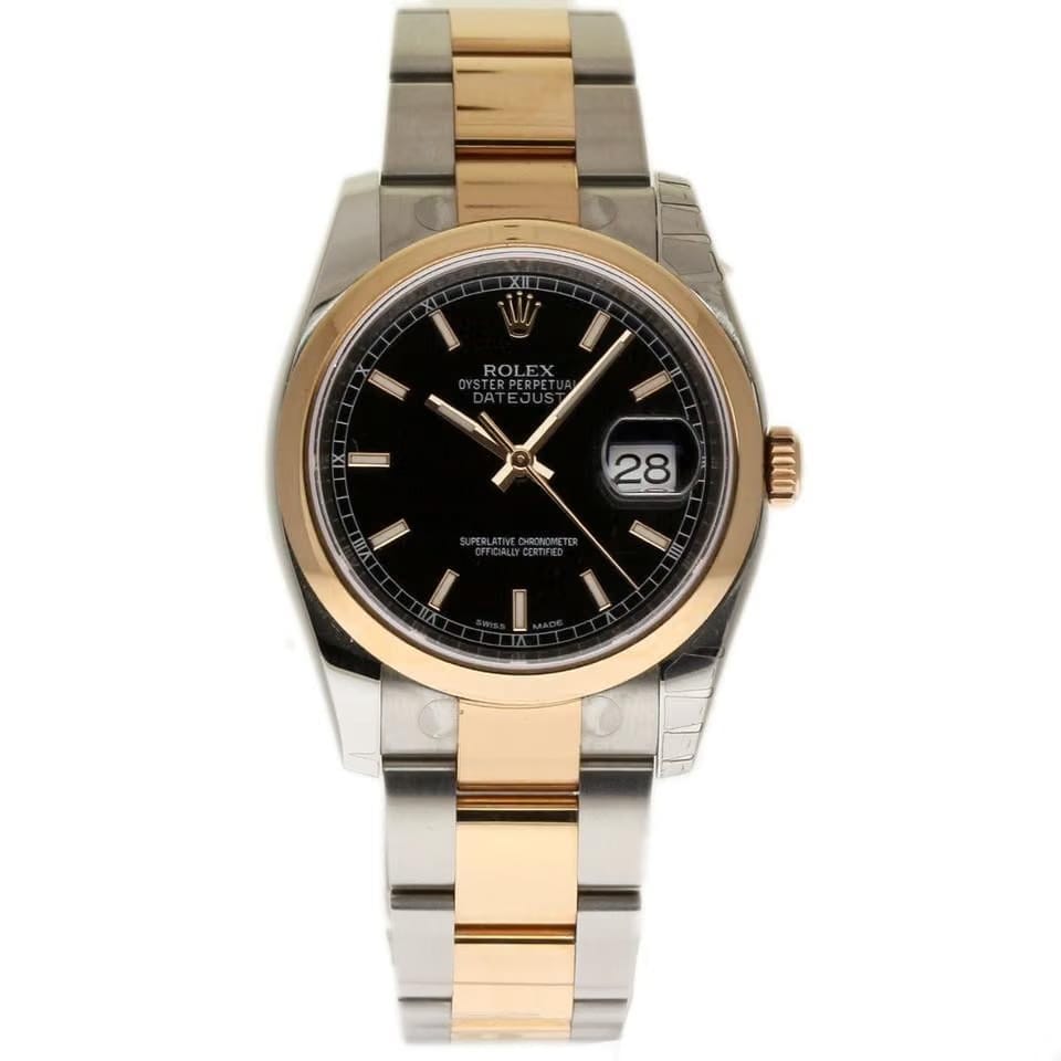Rolex | Datejust | 116201 | Steel | 36 mm | Gold/Steel | Black | Automatic