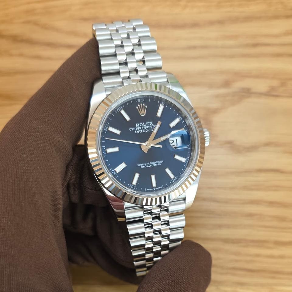 Rolex | Datejust | 126334 | White gold and steel | 41 mm | Steel | Blue | Automatic