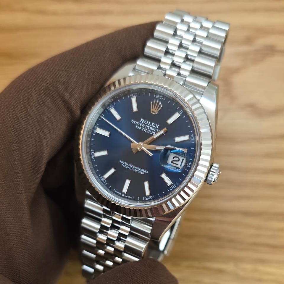 Rolex | Datejust | 126334 | White gold and steel | 41 mm | Steel | Blue | Automatic