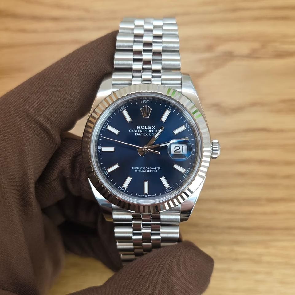 Rolex | Datejust | 126334 | White gold and steel | 41 mm | Steel | Blue | Automatic