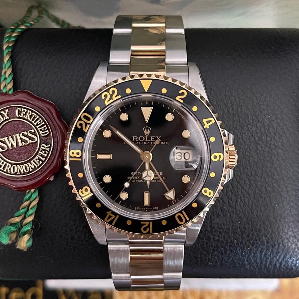 Rolex | GMT-Master II | 16713 | Gold/Steel | 40 mm | Gold/Steel | Black | Automatic