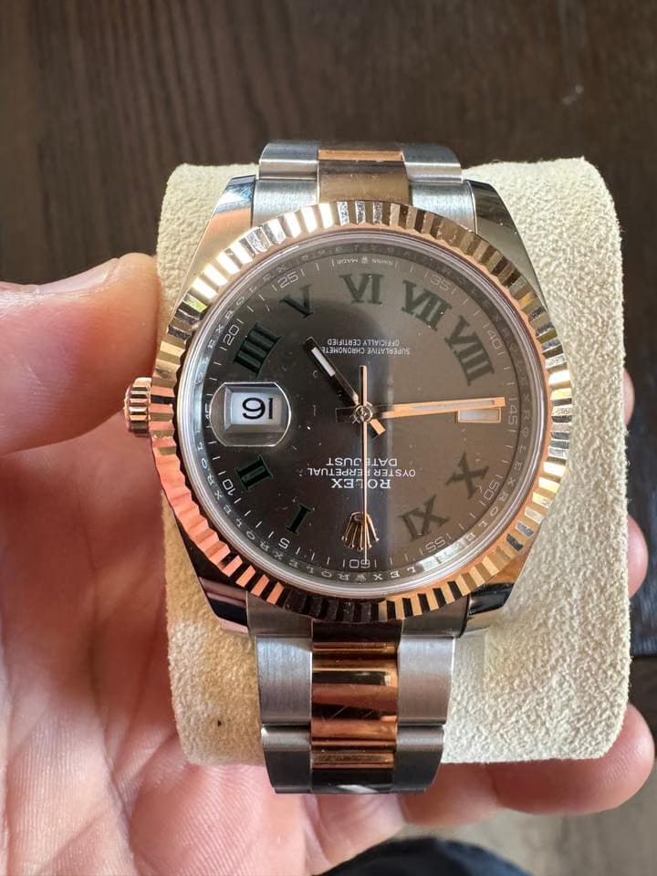 Rolex | Datejust | 126331 | Rose gold | 41 mm | Gold/Steel | Grey | Automatic