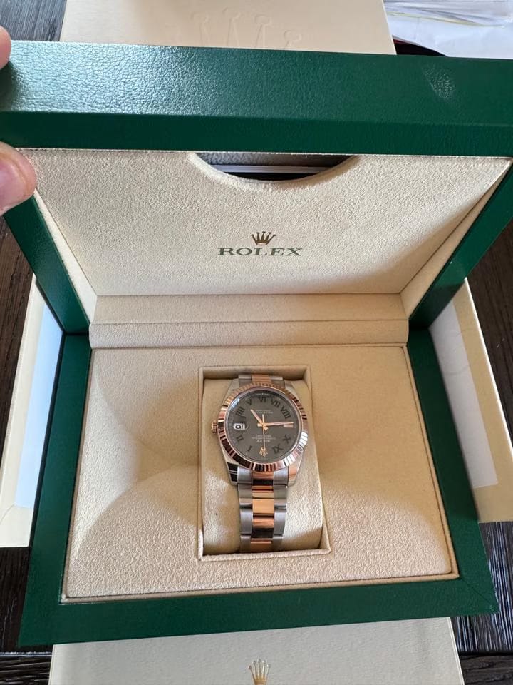 Rolex | Datejust | 126331 | Rose gold | 41 mm | Gold/Steel | Grey | Automatic