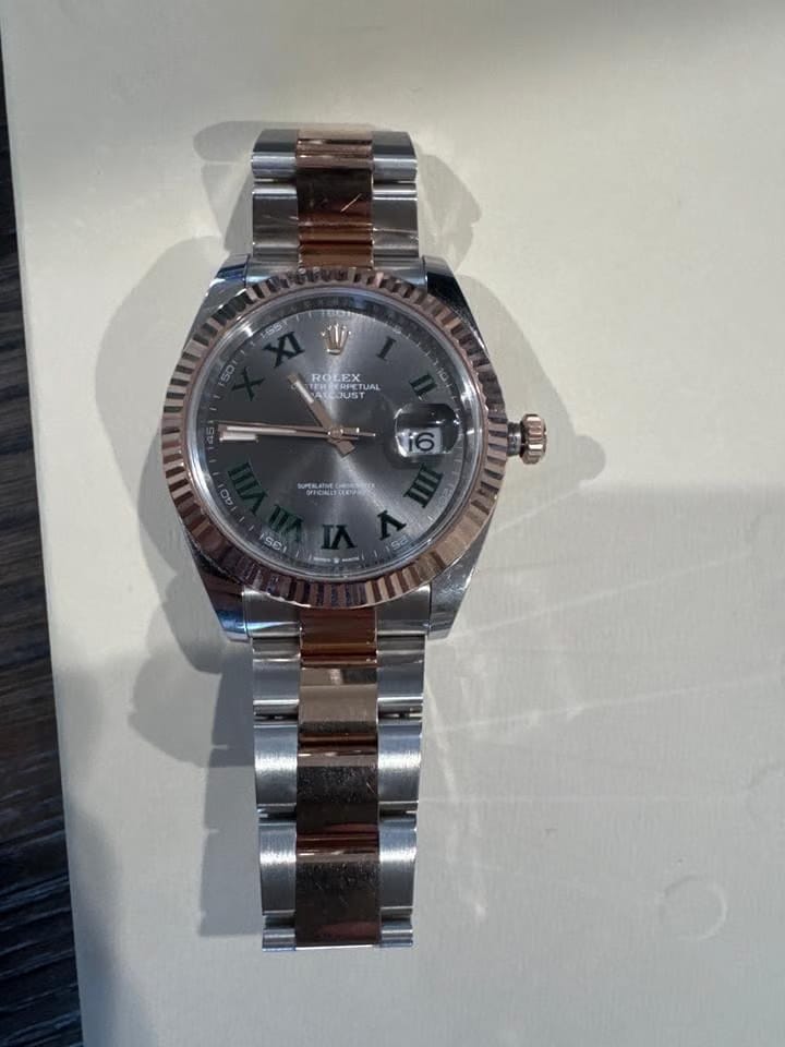 Rolex | Datejust | 126331 | Rose gold | 41 mm | Gold/Steel | Grey | Automatic