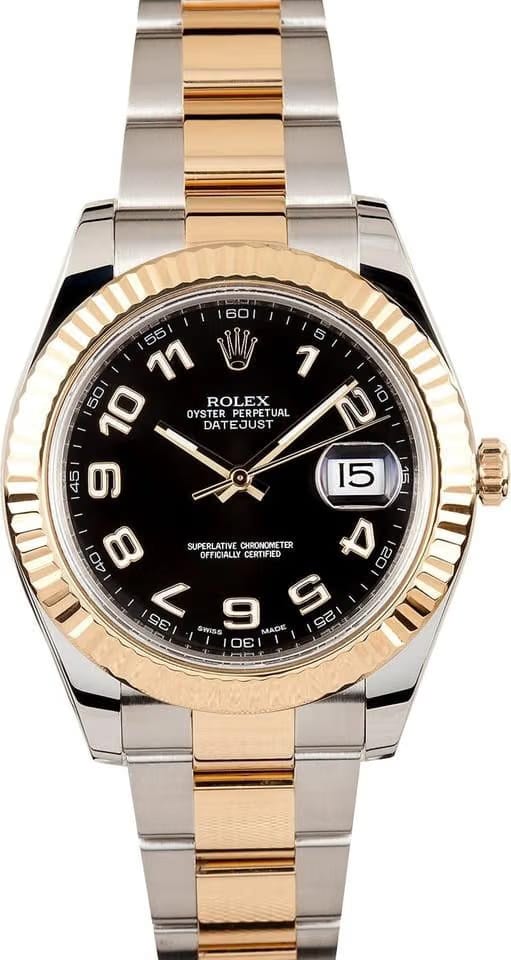 Rolex | Datejust | 116333 | Gold/Steel | 41 mm | Gold/Steel | Black | Automatic