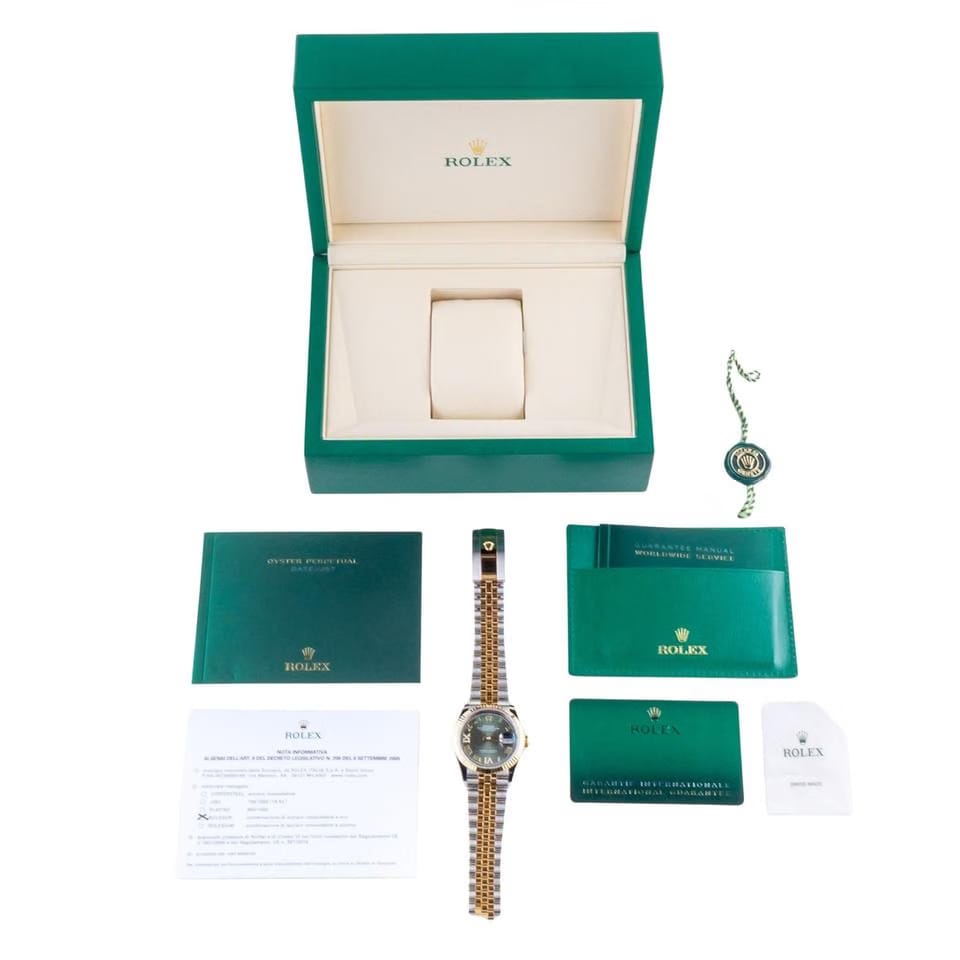 Rolex | Datejust | 126233 | Gold/Steel | 36 mm | Gold/Steel | Green | Automatic