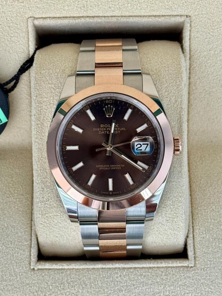 Rolex | Datejust | 126301 | Gold/Steel | 41 mm | Gold/Steel | Brown | Automatic
