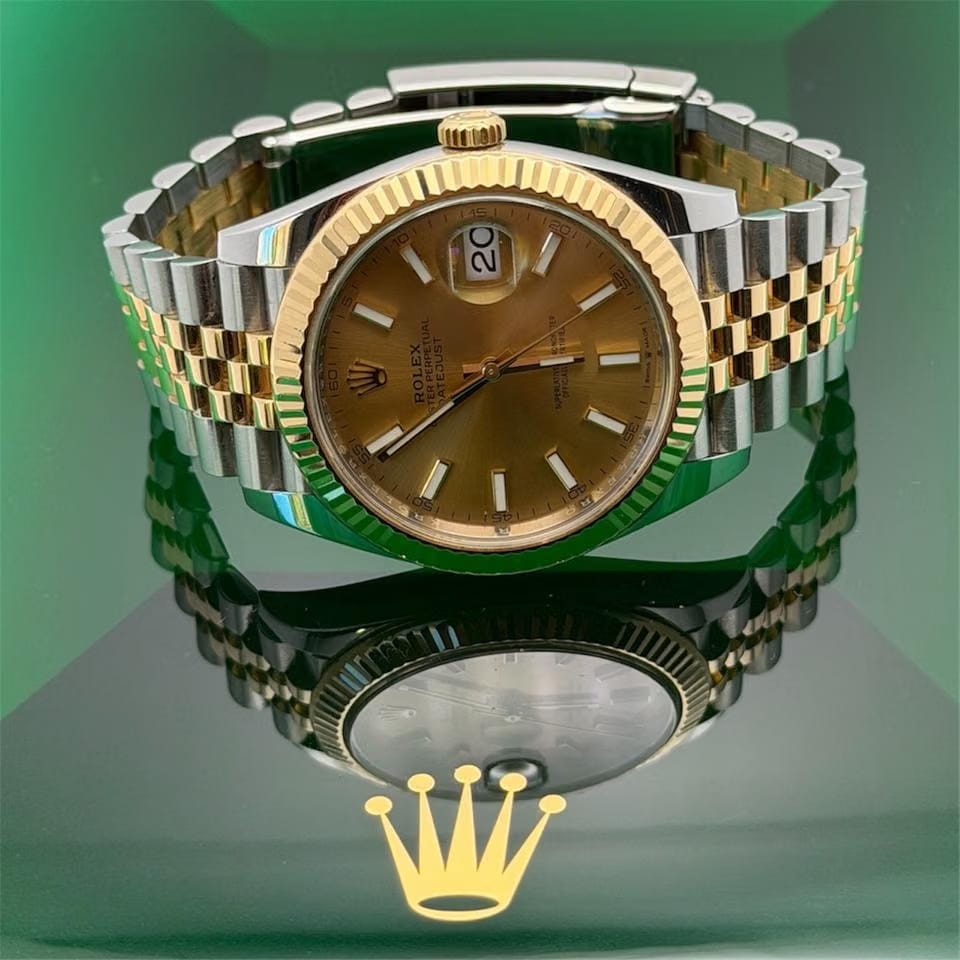 Rolex | Datejust | 126333 | Yellow gold | 41 mm | Gold/Steel | Champagne | Automatic