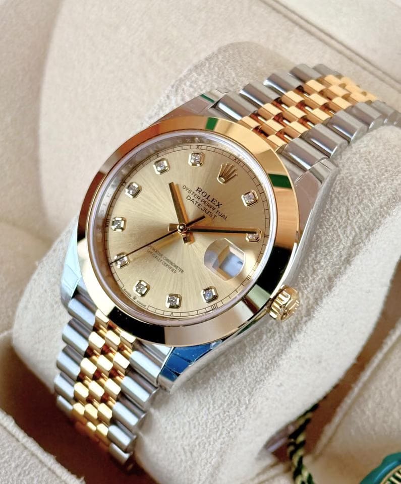 Rolex | Datejust | 126303 | Yellow gold | 41 mm | Gold/Steel | Champagne | Automatic