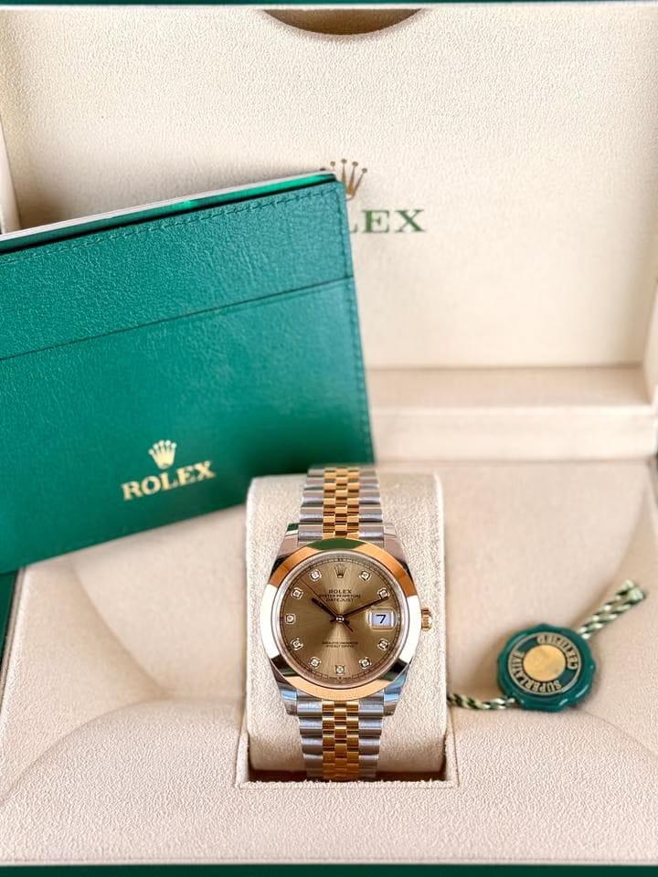 Rolex | Datejust | 126303 | Yellow gold | 41 mm | Gold/Steel | Champagne | Automatic