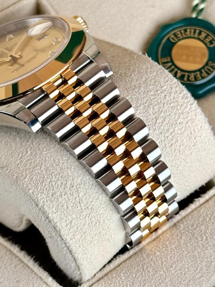 Rolex | Datejust | 126303 | Yellow gold | 41 mm | Gold/Steel | Champagne | Automatic