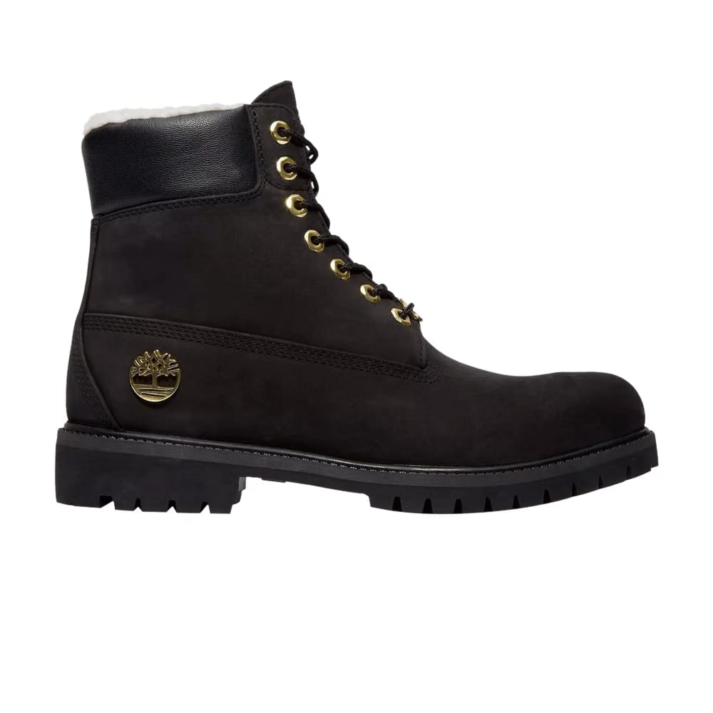6 Inch Fleece Lined Waterproof Boot Black Gold