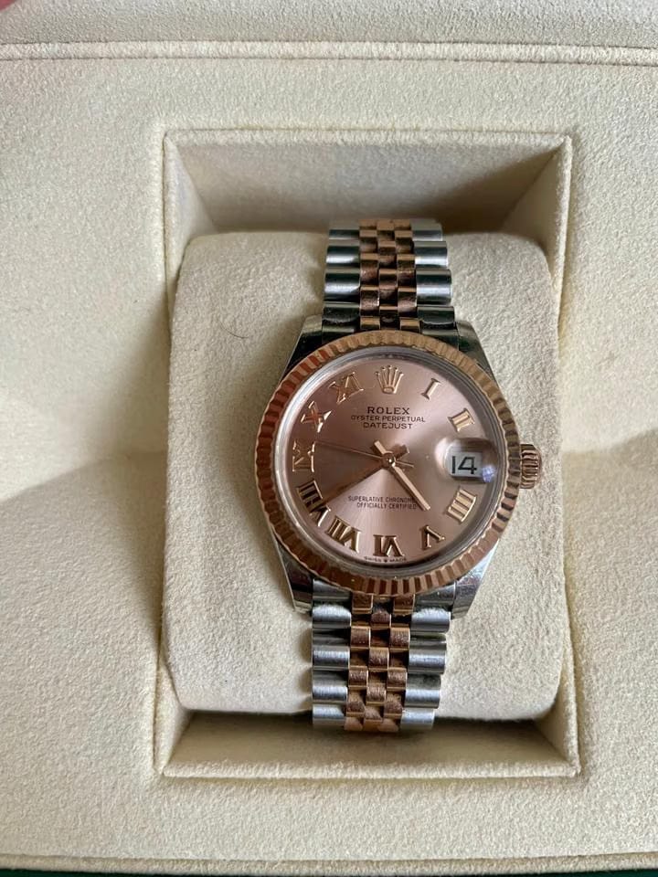 Rolex | Datejust | Rolex Datejust 31 278271 Pink Roman Dial Fluted Bezel Jubile | Gold/Steel | Gold/Steel | Pink | Automatic