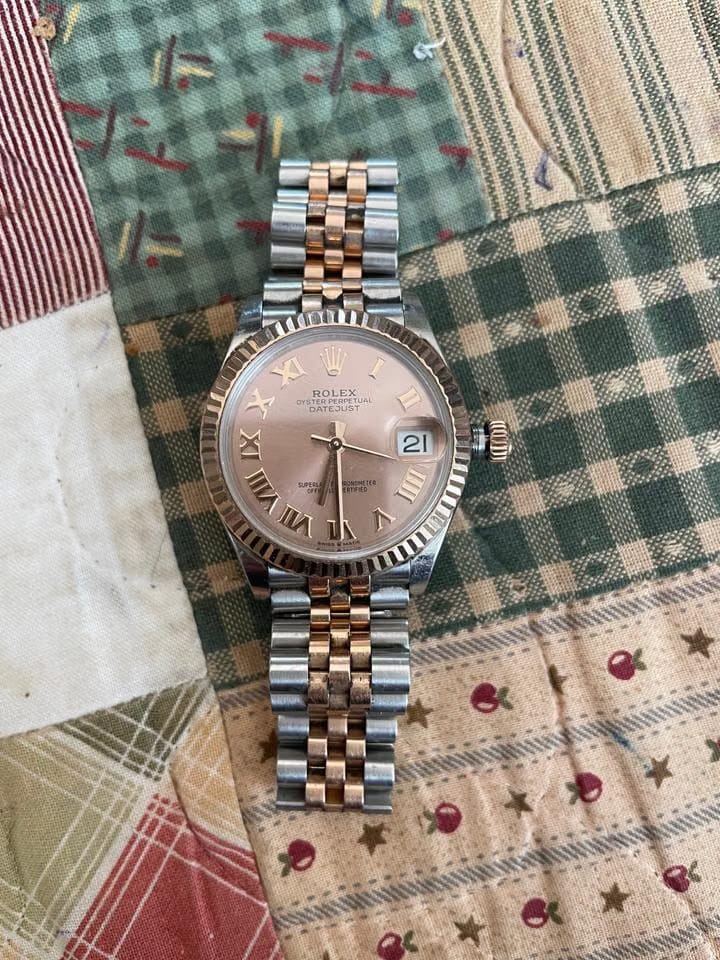 Rolex | Datejust | Rolex Datejust 31 278271 Pink Roman Dial Fluted Bezel Jubile | Gold/Steel | Gold/Steel | Pink | Automatic