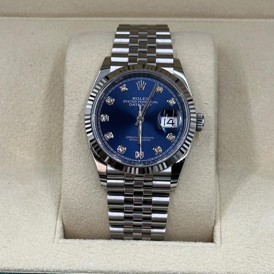 Rolex | Datejust | 126234 Blue Dial with diamond | Steel | 36 mm | Steel | Blue | Automatic