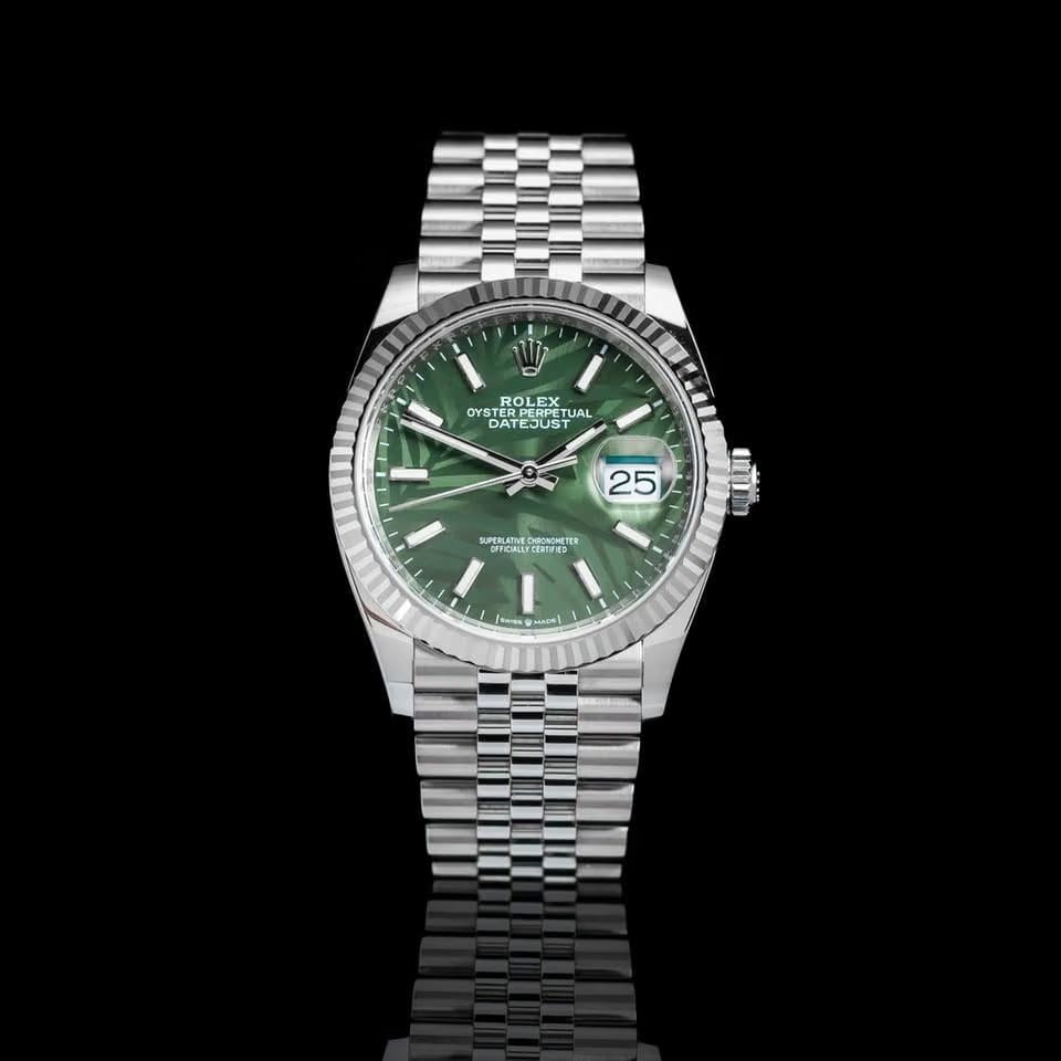 Rolex | Datejust | 126234 | Gold/Steel | 36 mm | Gold/Steel | Green | Automatic