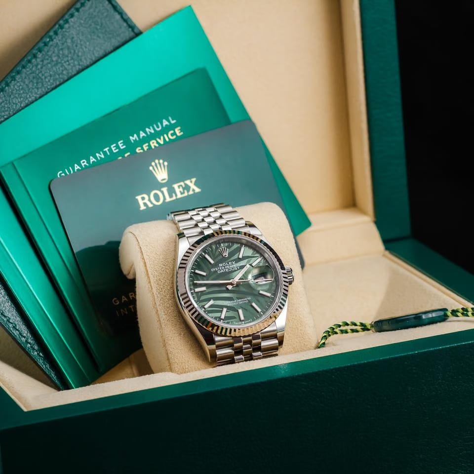Rolex | Datejust | 126234 | Gold/Steel | 36 mm | Gold/Steel | Green | Automatic