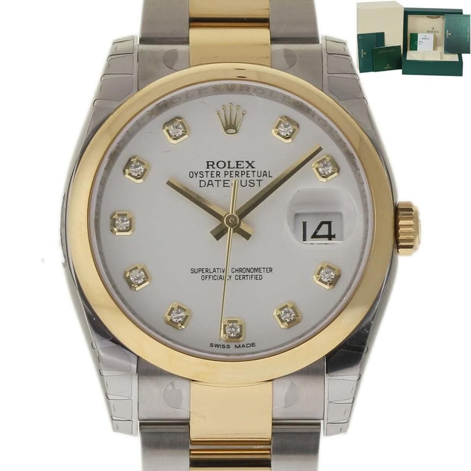 Rolex | Datejust | 116203 | Steel | 36 mm | Gold/Steel | White | Automatic