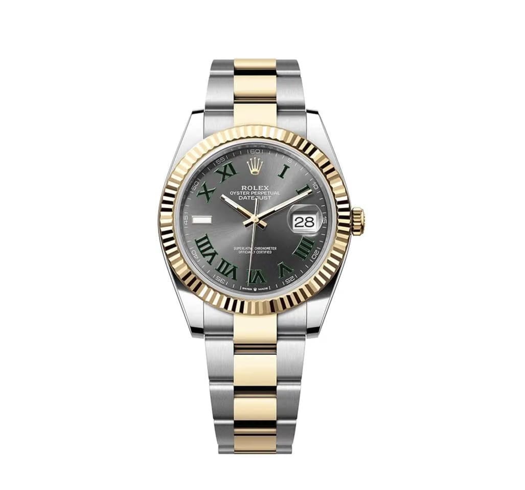 Rolex | Datejust | 126333 | Yellow gold | 41 mm | Gold/Steel | Grey | Automatic